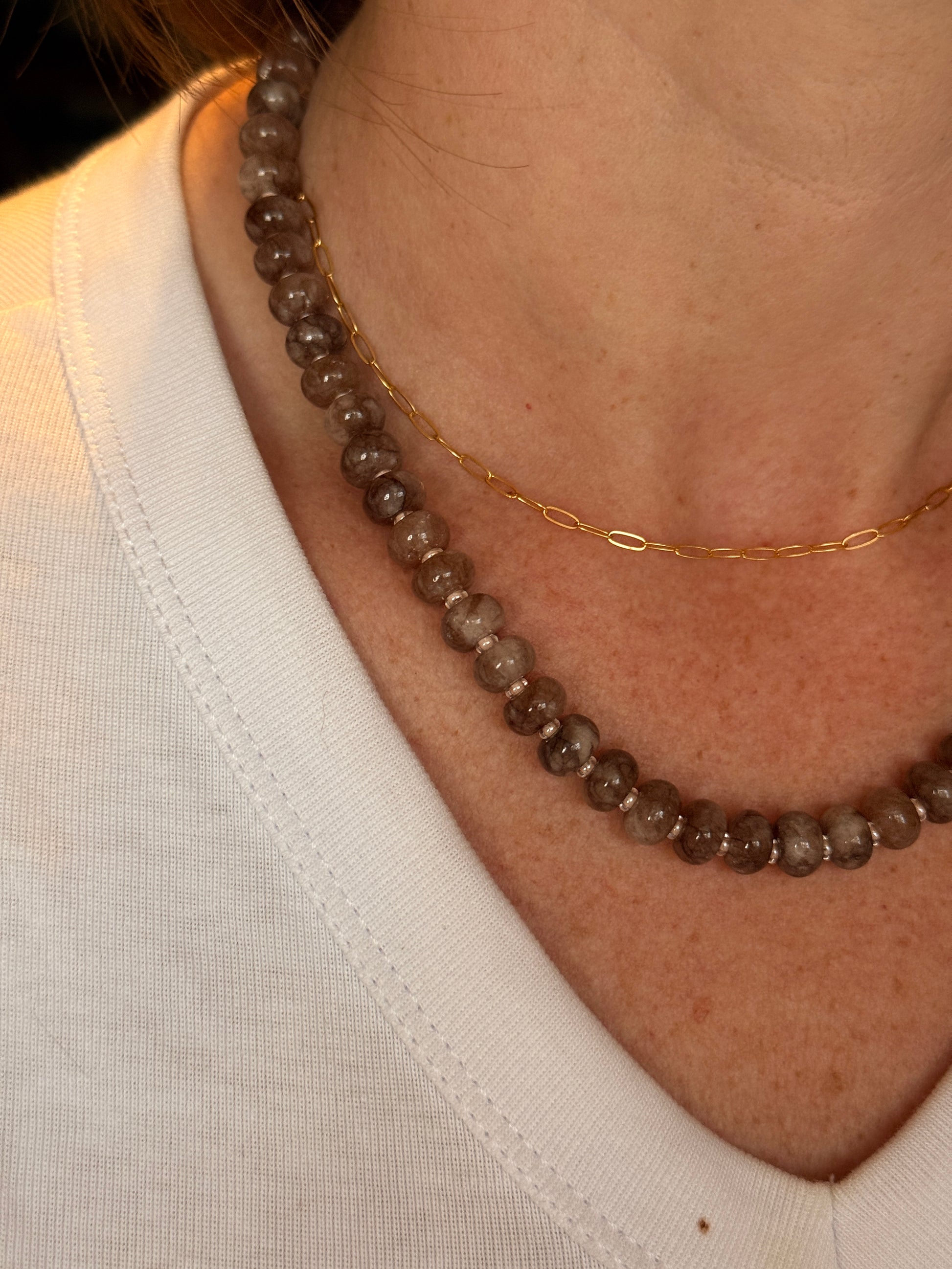 Chocolate Brown 17” - Quad Espresso Jewelry