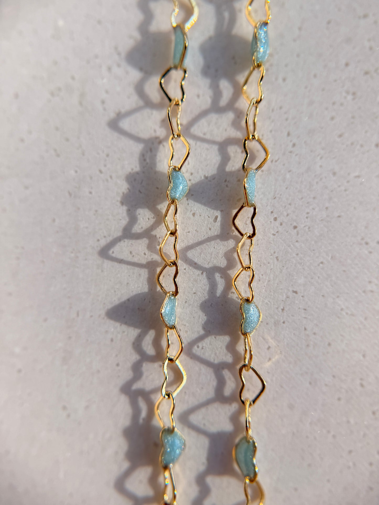 Blue Heart Enamel Bracelet