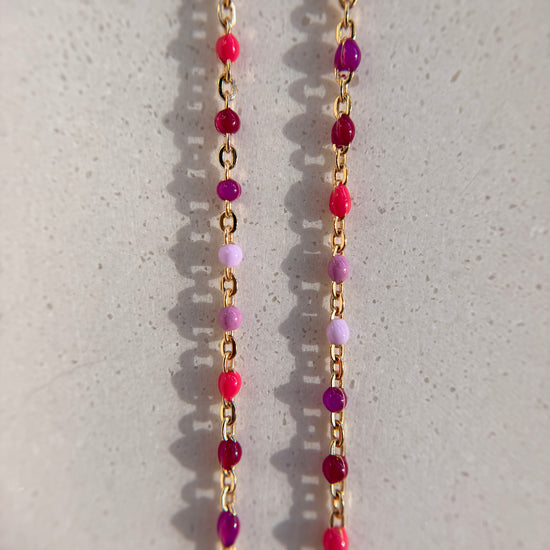 Gradient Purple Enamel Chain - Quad Espresso Jewelry