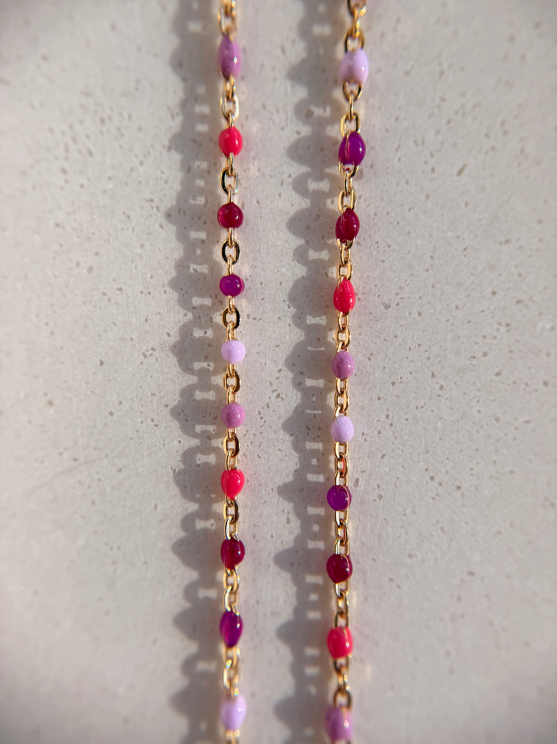 Gradient Purple Enamel Chain - Quad Espresso Jewelry