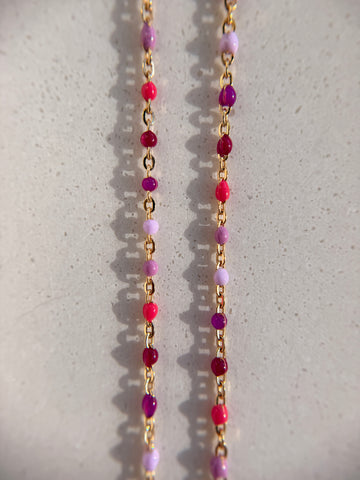 Gradient Purple Enamel Chain - Quad Espresso Jewelry