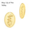 Birth Flower Disc Necklace