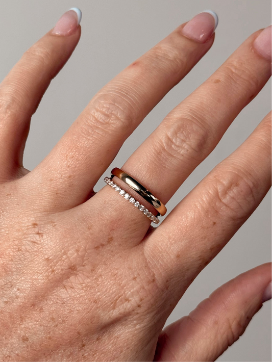 10k Solid Gold Split Diamond Ring