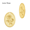 Birth Flower Disc Necklace