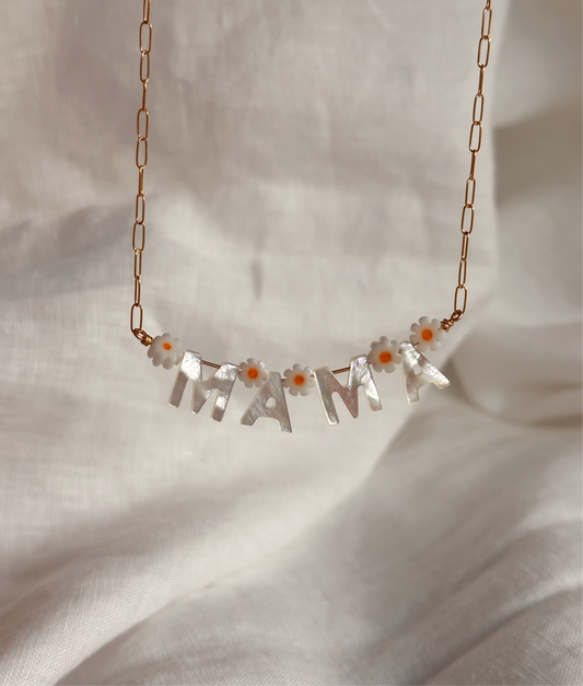 Mama Mother of Pearl Necklace