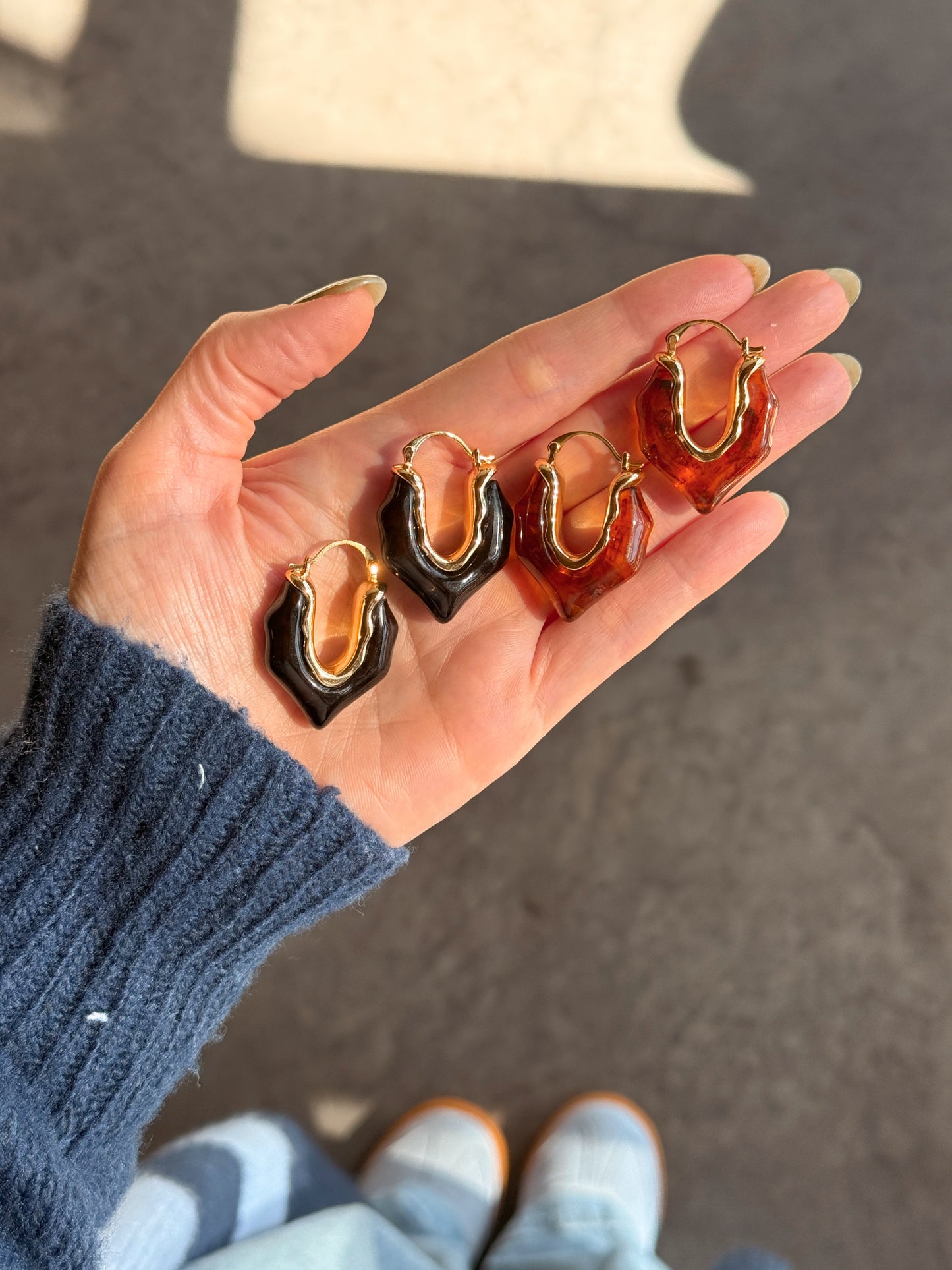 Statement Spooky & Tortoise Hoops