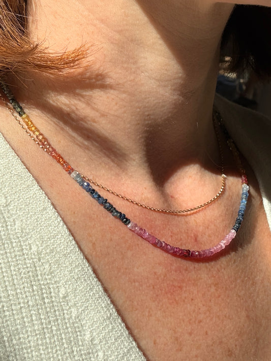 Rainbow Sapphire Necklace