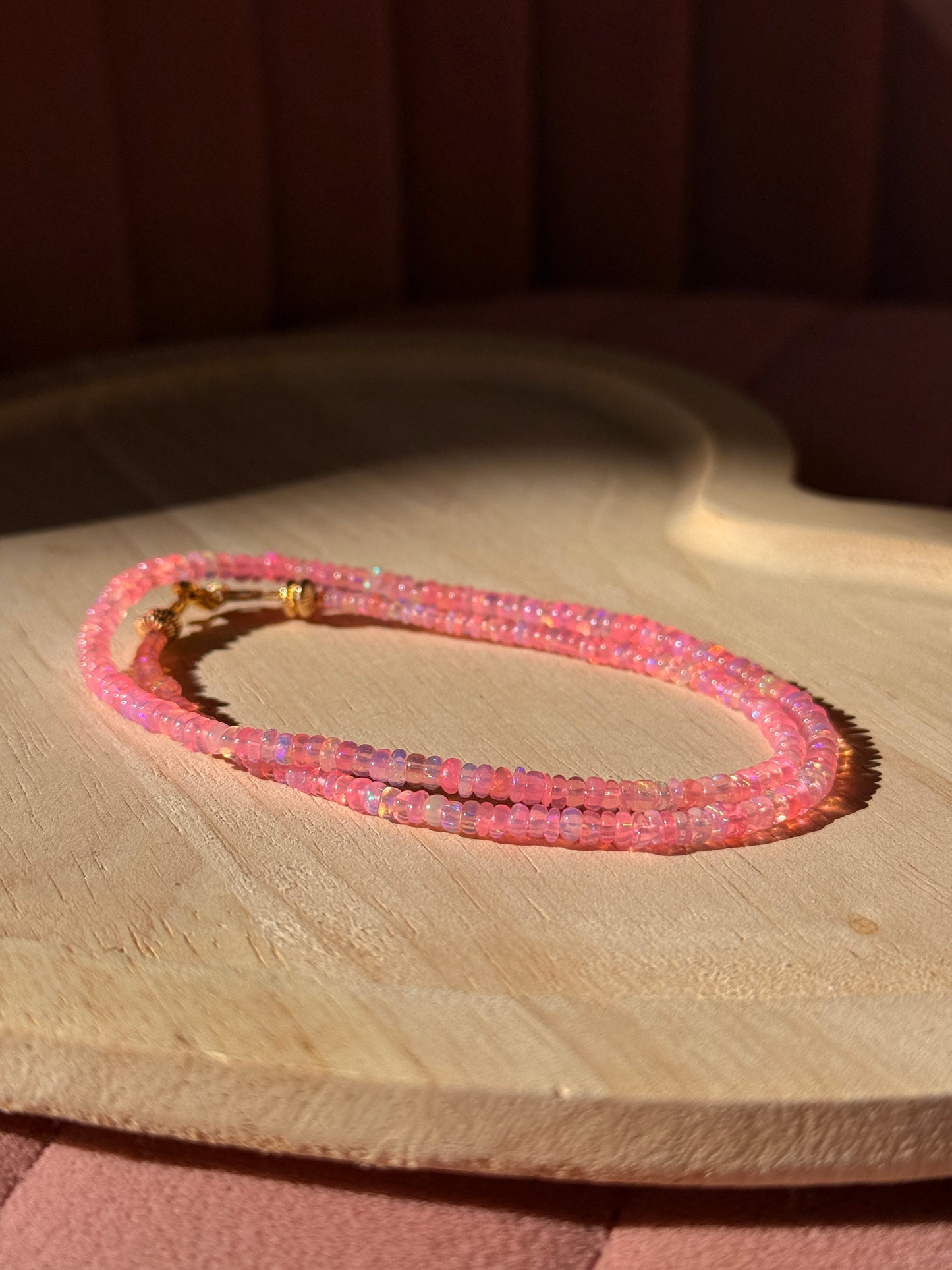 Pink Ethiopian Opal Necklace