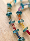 Blue Topaz + Rainbow Sapphire Necklace
