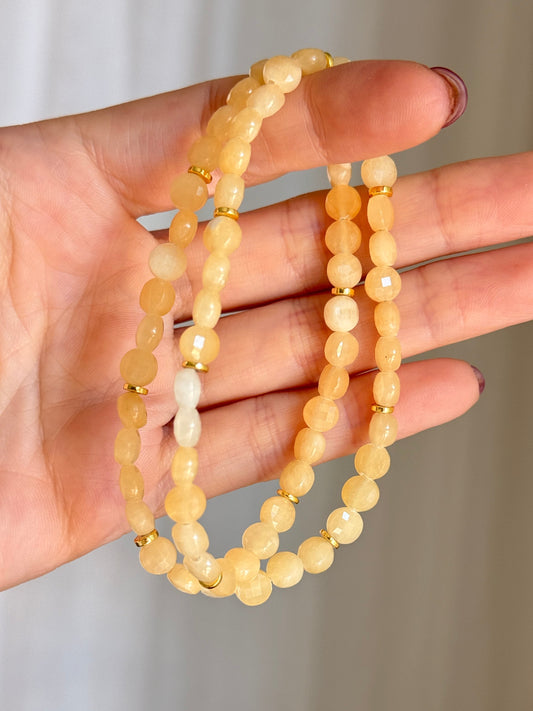 Golden Haze Beaded Necklace
