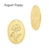Birth Flower Disc Necklace