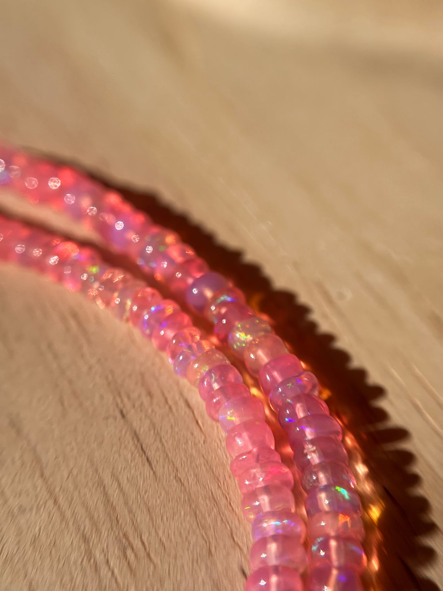 Pink Ethiopian Opal Necklace