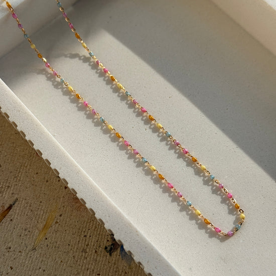 Cotton Candy Enamel Chain - Quad Espresso Jewelry
