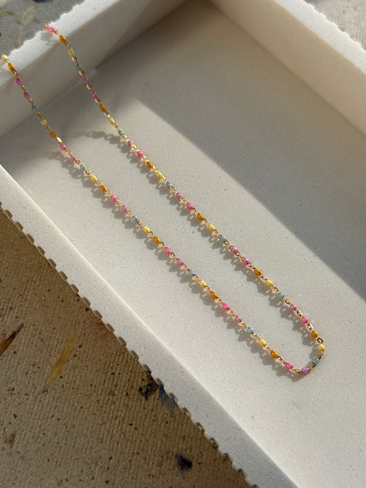 Cotton Candy Enamel Chain - Quad Espresso Jewelry