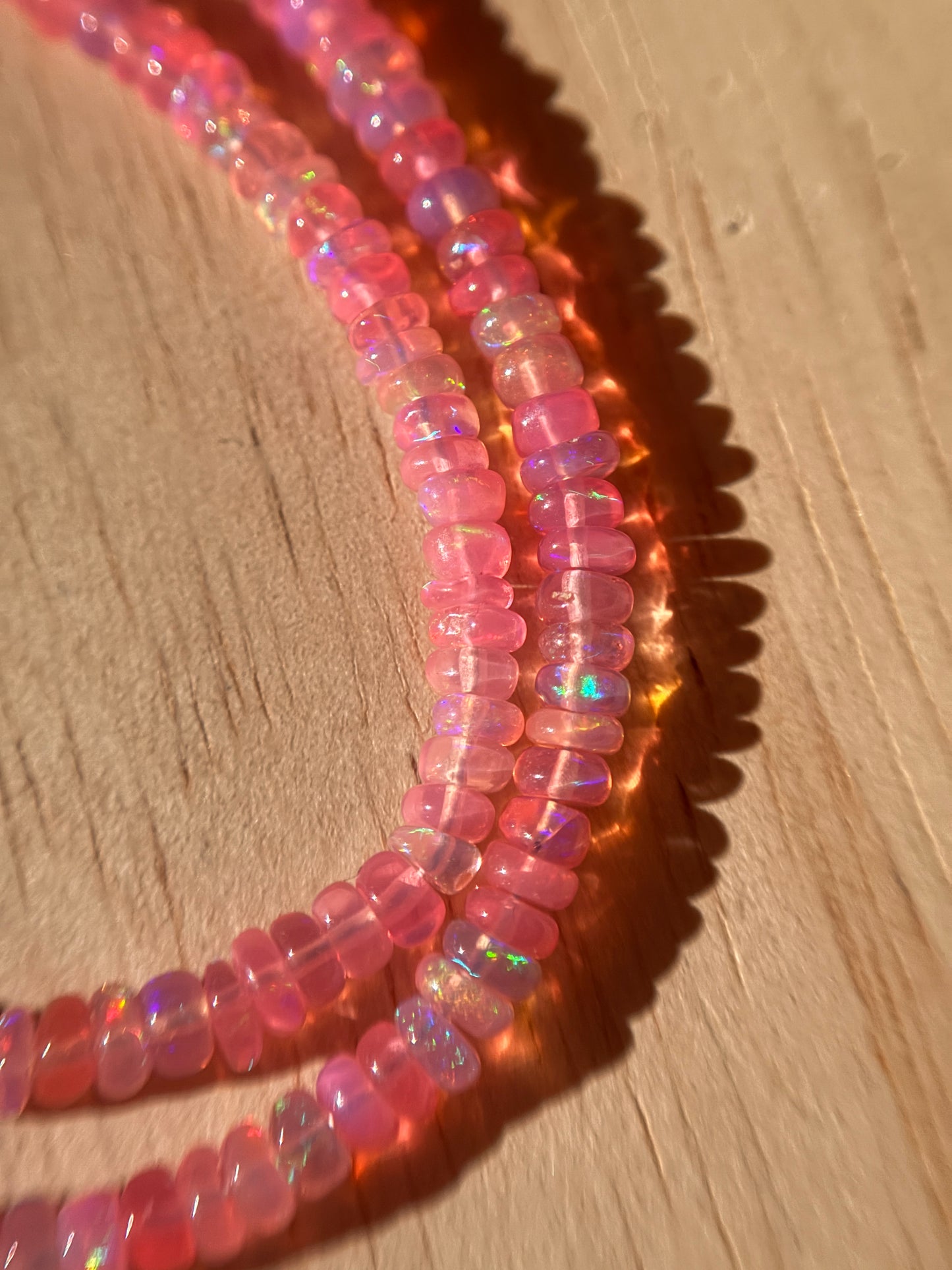 Pink Ethiopian Opal Necklace