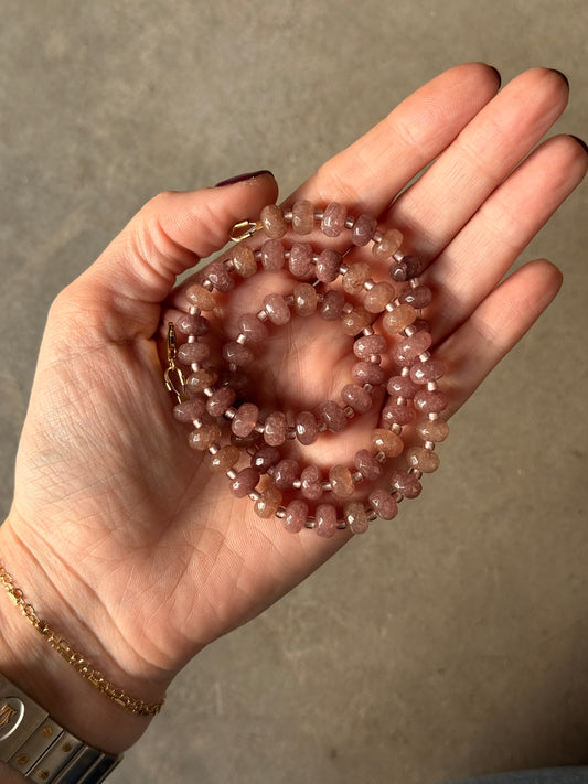 Maroon Beaded Necklace