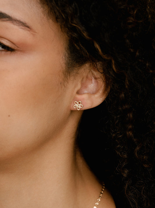 Daisy Studs - Quad Espresso Jewelry