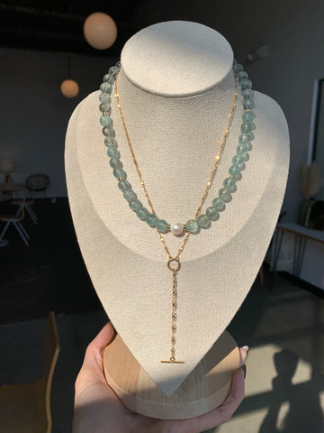 Indigo Lariat Necklace