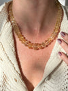 Citrine Glow Beaded Necklace