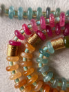 Tourmaline w/ Gold Plated Tube Spacers