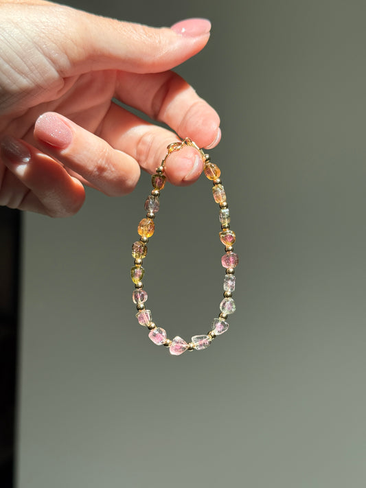 Watermelon Tourmaline Bracelet