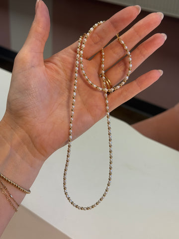 Pearl Gold Set (1” Ext on Necklace)