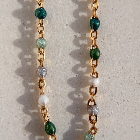 Gradient Green Enamel Chain - Quad Espresso Jewelry