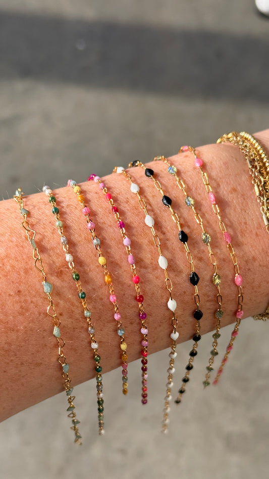 Pink Sparkly Lilah Enamel Bracelet