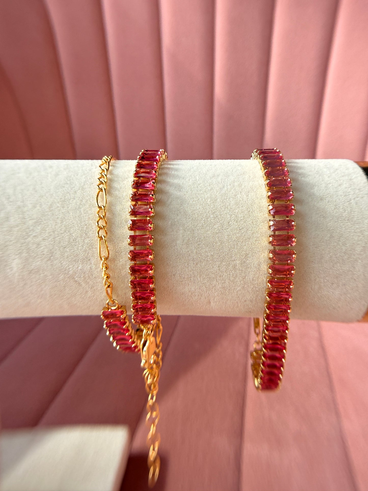 Pink Flora CZ Bracelet