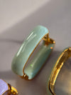 Sparkly Rectangle Enamel Hoops