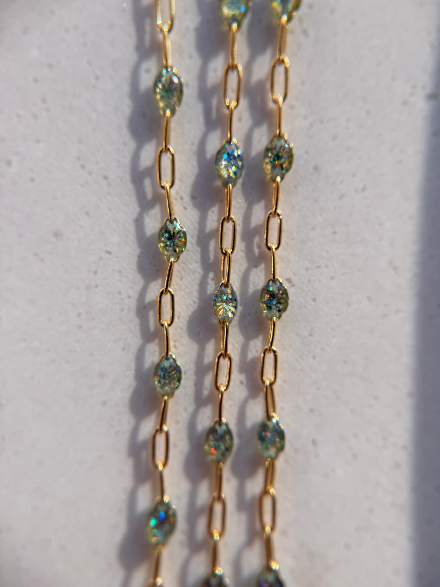 Opalite Enamel Chain