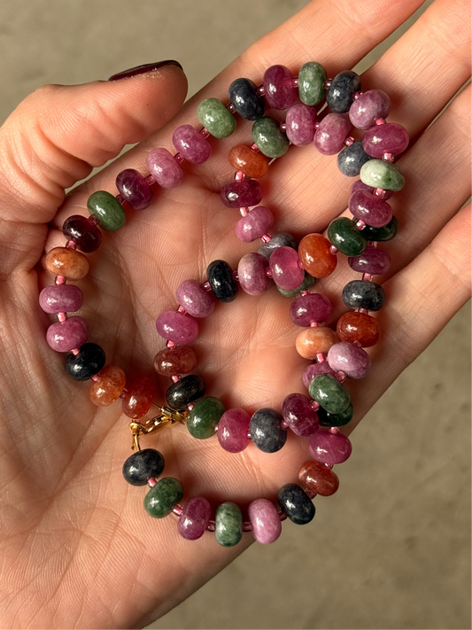 Tourmaline + Pink Spacers + GP Clasp