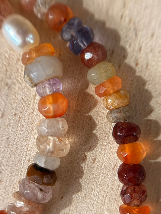 Multi Gemstone + Opal Necklace