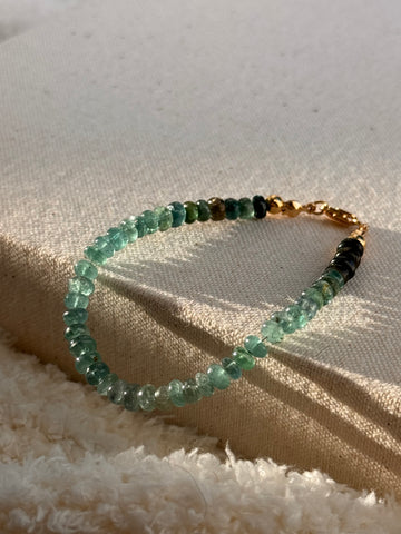 Green Gradient Tourmaline Bracelet