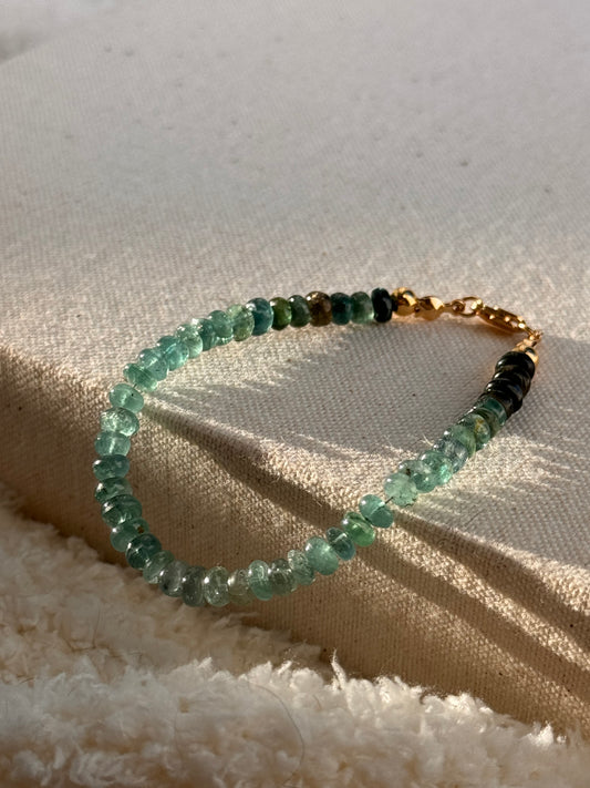 Green Gradient Tourmaline Bracelet