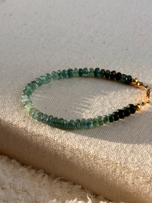 Green Gradient Tourmaline Bracelet