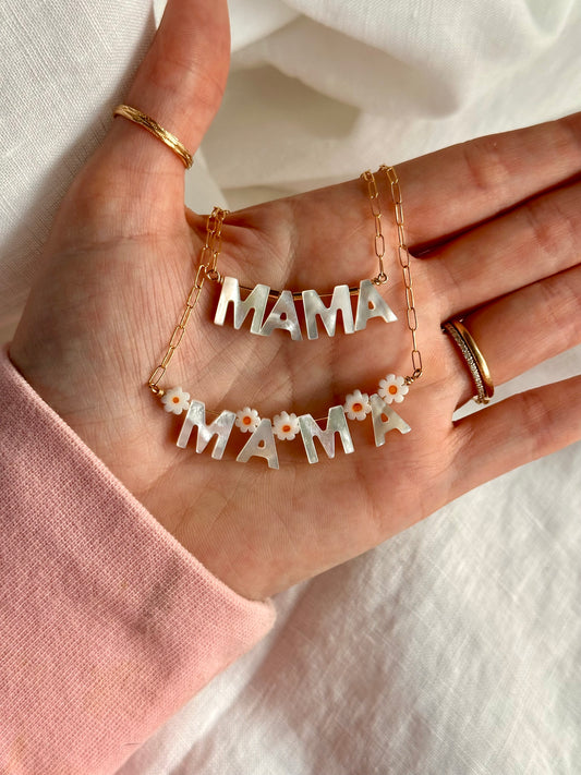 Mama Mother of Pearl Necklace
