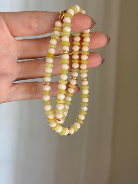 Lemon Drop Beaded Necklace