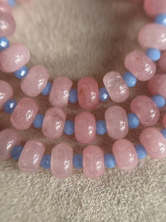 Baby Pink + Blue Spacers 15.5”