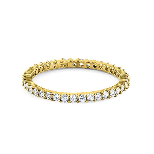 14k Solid Gold Eternity .7 ct Diamond Band