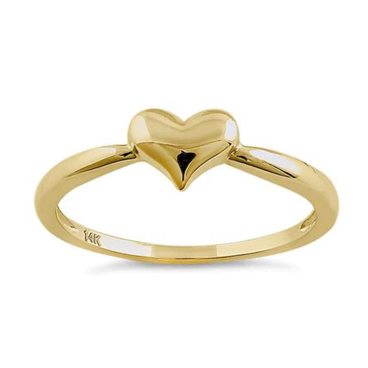 14k Solid Gold Heart Ring