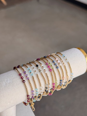 Madeline Birthstone Beaded Bracelet
