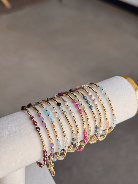 Madeline Birthstone Beaded Bracelet