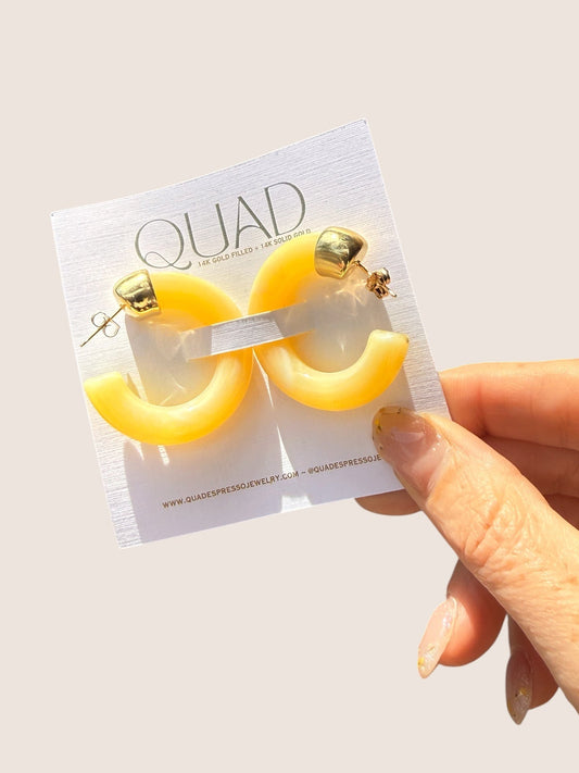 Butter Yellow Enamel Hoops
