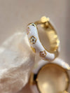 Flower Enamel Hoops