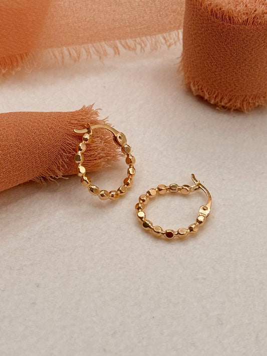 Flat Beaded Hoops