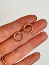 14k Solid Gold Snake Studs - Pair
