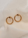 14k Solid Gold Snake Studs - Pair