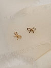 14k Solid Gold Bow Studs