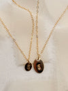 Oval Initial Disc Necklace